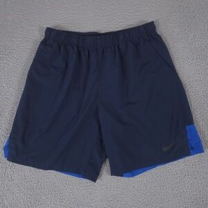 Nike Shorts Mens XL Navy Dri-Fit Flex Woven Unlined 8" Running Lifting Yoga Gym